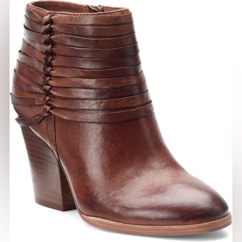 Isola Lander Strappy Bootie Cafe Leather Brown